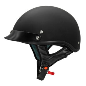 Cruiser Solid Half Face Motorcycle Helmets Flat Black