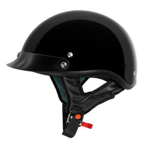 Cruiser Solid Half Face Motorcycle Helmets Gloss Black