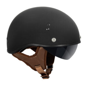 V58 Cruiser Solid Half Face Motorcycle Helmets Flat Black