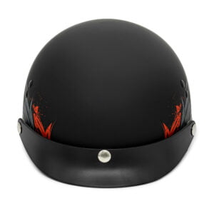 V58 Cruiser Solid Half Face Motorcycle Helmets Phoenix / Flat Black