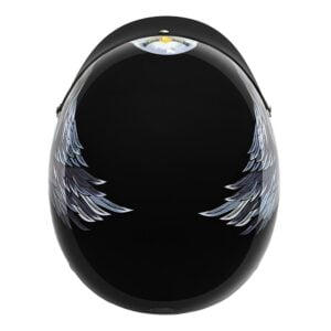 V5 Cruiser Solid Half Face Motorcycle Helmets Eagle / Gloss Black