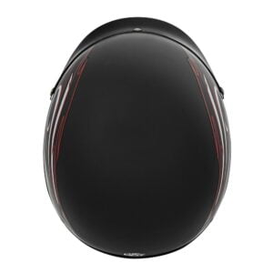 V5 Cruiser Solid Half Face Motorcycle Helmets Red Blade / Flat Black