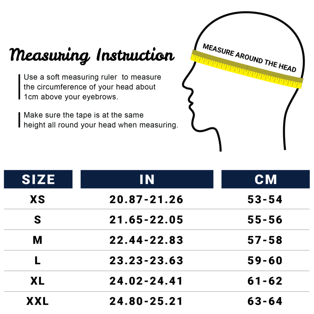 VCAN – Helmet Size Chart