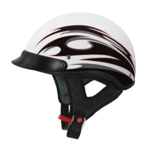 V5 Cruiser Solid Half Face Motorcycle Helmets Blade / Flat White