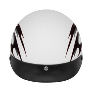 V5 Cruiser Solid Half Face Motorcycle Helmets Blade / Flat White